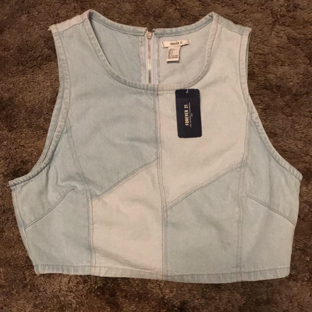 Denim crop top
